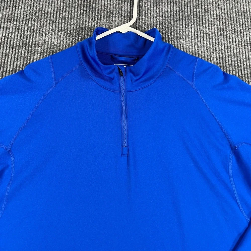 PUMA Pullover‎ Mens Large Blue Long Sleeve 1/4 Zip Mock Neck Casual Active